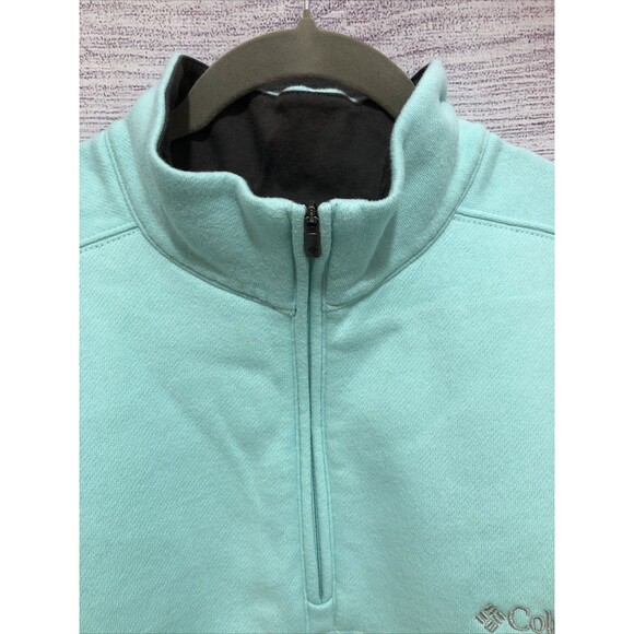 Columbia Men's Hart Mountain II Half-Zip Pullover Sweatshirt Sz XL NWOT Seafoam - Picture 4 of 6